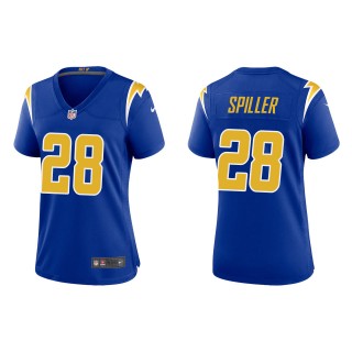 Women's Chargers Isaiah Spiller Royal Alternate Game Jersey