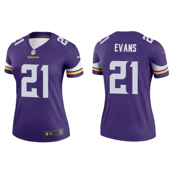 Women's Vikings Akayleb Evans Purple Legend Jersey