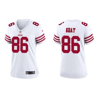 Women's 49ers Danny Gray White Game Jersey