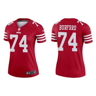 Women's 49ers Spencer Burford Scarlet Legend Jersey
