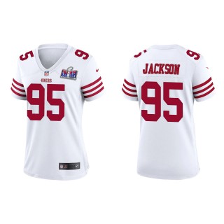 Women's 49ers Drake Jackson White Super Bowl LVIII Game Jersey