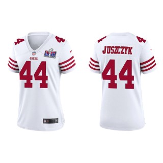 Women's 49ers Kyle Juszczyk White Super Bowl LVIII Game Jersey