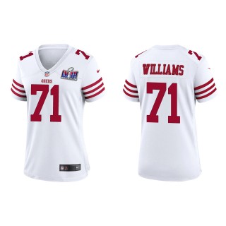 Women's 49ers Trent Williams White Super Bowl LVIII Game Jersey