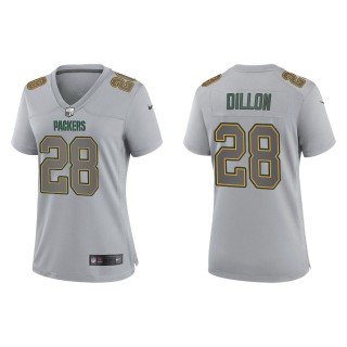 Women's A.J. Dillon Green Bay Packers Gray Atmosphere Fashion Game Jersey