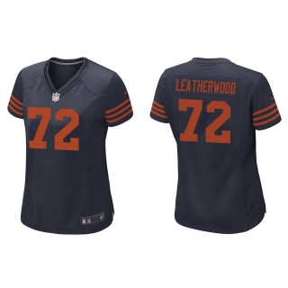 Women's Chicago Bears Alex Leatherwood Navy Throwback Game Jersey