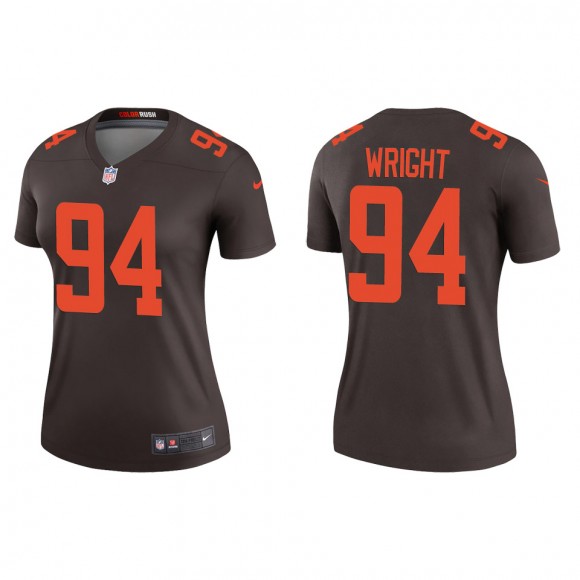 Women's Browns Alex Wright Brown 2022 NFL Draft Alternate Legend Jersey