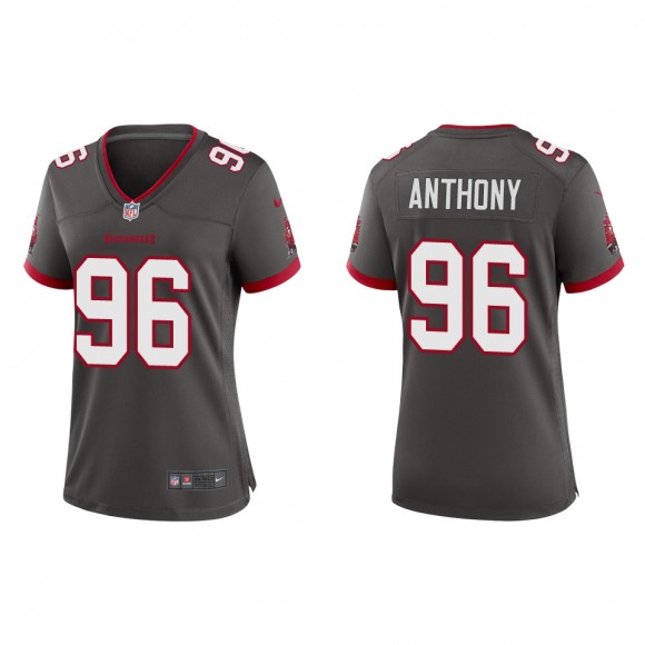 Women's Buccaneers Andre Anthony Pewter 2022 NFL Draft Alternate Game Jersey