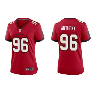 Women's Buccaneers Andre Anthony Red 2022 NFL Draft Game Jersey