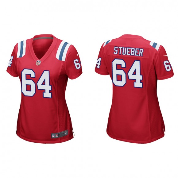 Women's New England Patriots Andrew Stueber Red Game Jersey