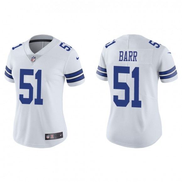 Women's Dallas Cowboys Anthony Barr White Vapor Limited Jersey