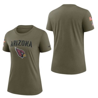 Women's Arizona Cardinals Olive 2022 Salute To Service Legend T-Shirt