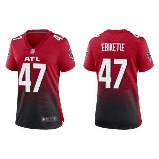 Women's Falcons Arnold Ebiketie Red Alternate Game Jersey