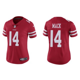 Women's San Francisco 49ers Austin Mack Scarlet Vapor Limited Jersey