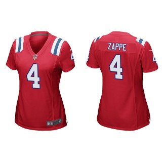 Women's New England Patriots Bailey Zappe Red Game Jersey