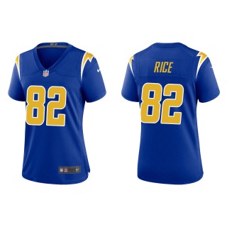 Women's Chargers Brenden Rice Royal Alternate Game Jersey