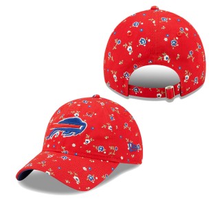 Women's Buffalo Bills Red Floral 9TWENTY Adjustable Hat