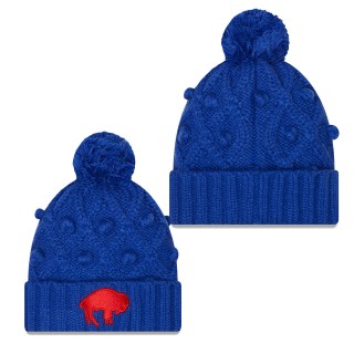 Women's Buffalo Bills Royal Toasty Cuffed Knit Hat with Pom