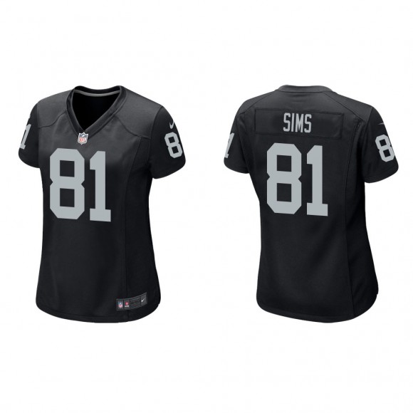 Women's Cam Sims Black Game Jersey