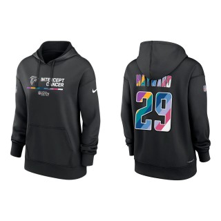 Women's Casey Hayward Atlanta Falcons Black 2022 NFL Crucial Catch Therma Performance Pullover Hoodie