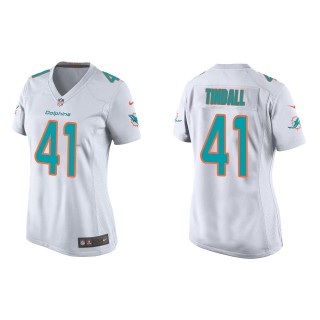 Women's Miami Dolphins Channing Tindall White Game Jersey