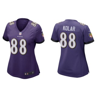 Women's Ravens Charlie Kolar Purple Game Jersey