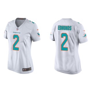 Women's Dolphins Chase Edmonds White Game Jersey