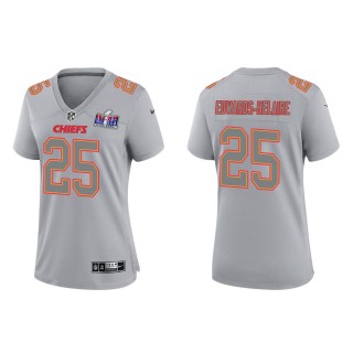 Women's Chiefs Clyde Edwards-Helaire Gray Super Bowl LVIII Atmosphere Fashion Game Jersey
