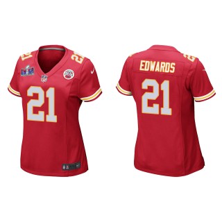 Women's Chiefs Mike Edwards Red Super Bowl LVIII Game Jersey