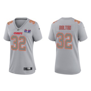 Women's Chiefs Nick Bolton Gray Super Bowl LVIII Atmosphere Fashion Game Jersey