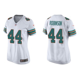 Women's Dolphins Chop Robinson White Throwback Game Jersey