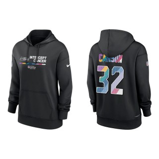 Women's Chris Carson Seattle Seahawks Black 2022 NFL Crucial Catch Therma Performance Pullover Hoodie