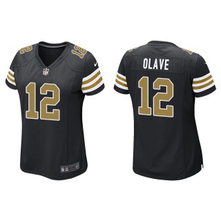 Women's Saints Chris Olave Black 2022 NFL Draft Alternate Game Jersey