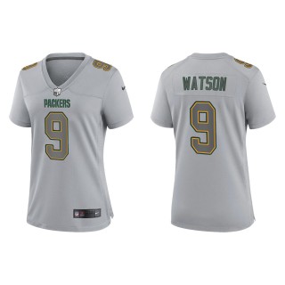 Women's Christian Watson Green Bay Packers Gray Atmosphere Fashion Game Jersey