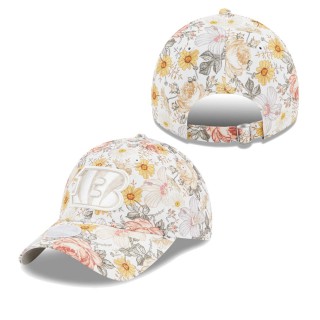 Women's Cincinnati Bengals Cream Bloom 9TWENTY Adjustable Hat