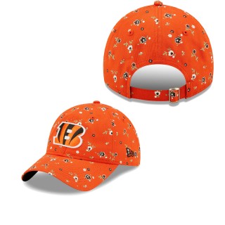 Women's Cincinnati Bengals Orange Floral 9TWENTY Adjustable Hat