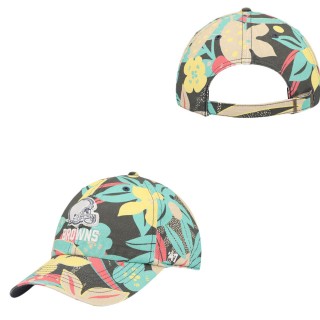Women's Cleveland Browns Charcoal Plumeria Clean Up Adjustable Hat