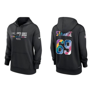 Women's Cole Strange New England Patriots Black 2022 NFL Crucial Catch Therma Performance Pullover Hoodie