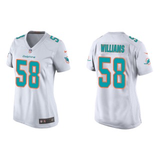 Women's Dolphins Connor Williams White Game Jersey
