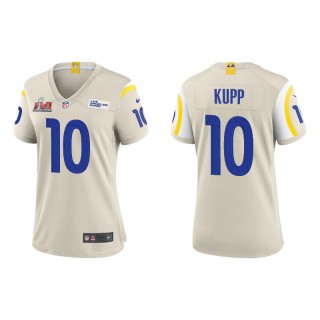 Women's Super Bowl LVI Cooper Kupp Rams Bone Game Jersey