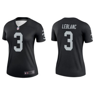 Women's Raiders Cre'Von LeBlanc Black Legend Jersey
