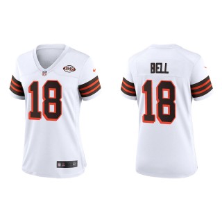 Women's Browns David Bell White 2022 NFL Draft 1946 Collection Game Jersey