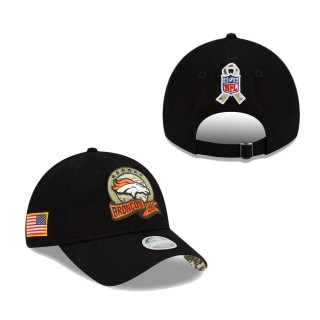 Women's Denver Broncos Black 2022 Salute To Service 9TWENTY Adjustable Hat