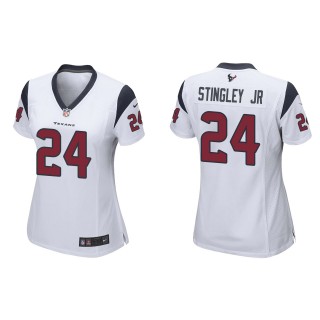 Women's Texans Derek Stingley Jr. White 2022 NFL Draft Game Jersey