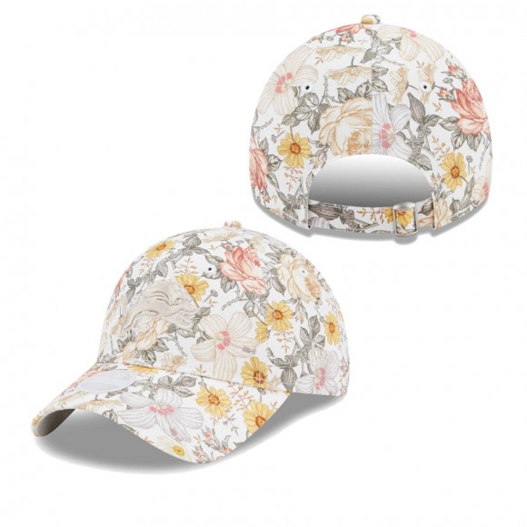 Women's Detroit Lions Cream Bloom 9TWENTY Adjustable Hat