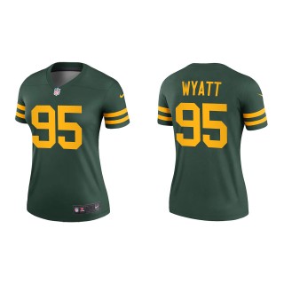 Women's Packers Devonte Wyatt Green 2022 NFL Draft Alternate Legend Jersey