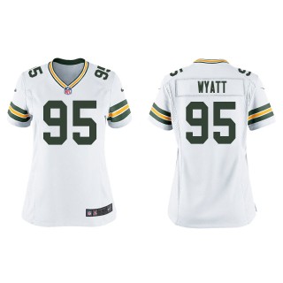 Women's Packers Devonte Wyatt White 2022 NFL Draft Game Jersey