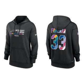 Women's D'Onta Foreman Carolina Panthers Black 2022 NFL Crucial Catch Therma Performance Pullover Hoodie