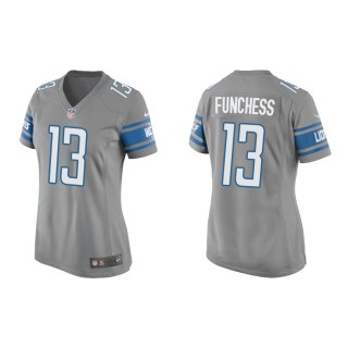 Women's Detroit Lions Funchess Silver Game Jersey