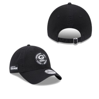 Women's Green Bay Packers Black 2022 Inspire Change 9TWENTY Adjustable Hat