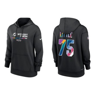 Women's Greg Little Miami Dolphins Black 2022 NFL Crucial Catch Therma Performance Pullover Hoodie